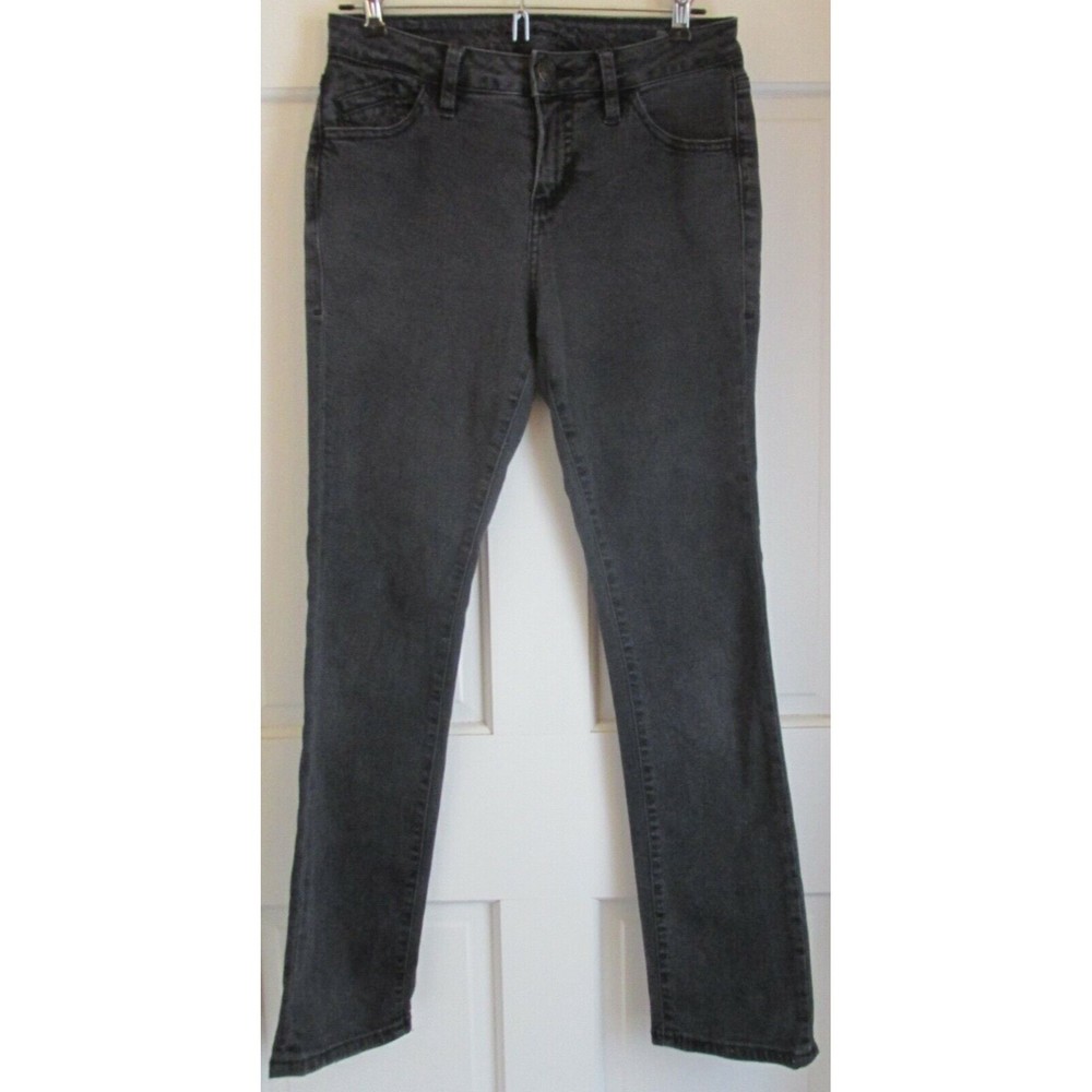 Jag Jeans Womens Petite Size 4P Black Mid Rise Straight Leg Smart Casual Denim